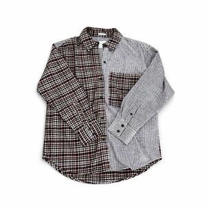 Abercrombie & Fitch Black and Brown Plaid Button Down Shirt